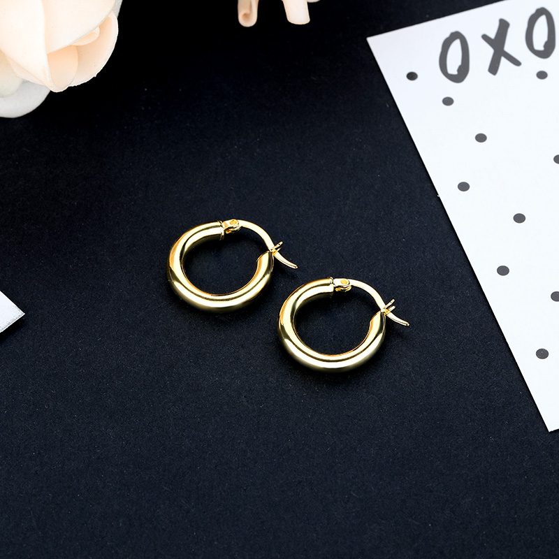 Dubai Gold Jewelry Earring 14k Gold Earrings 925 Silver Earring