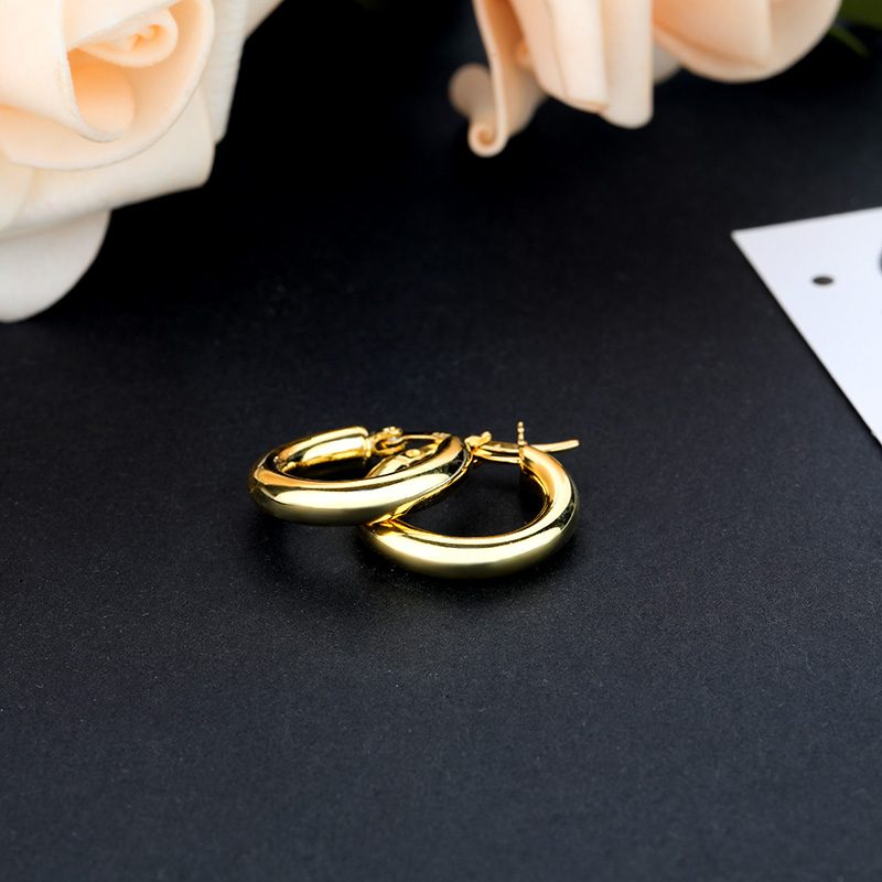 Dubai Gold Jewelry Earring 14k Gold Earrings 925 Silver Earring