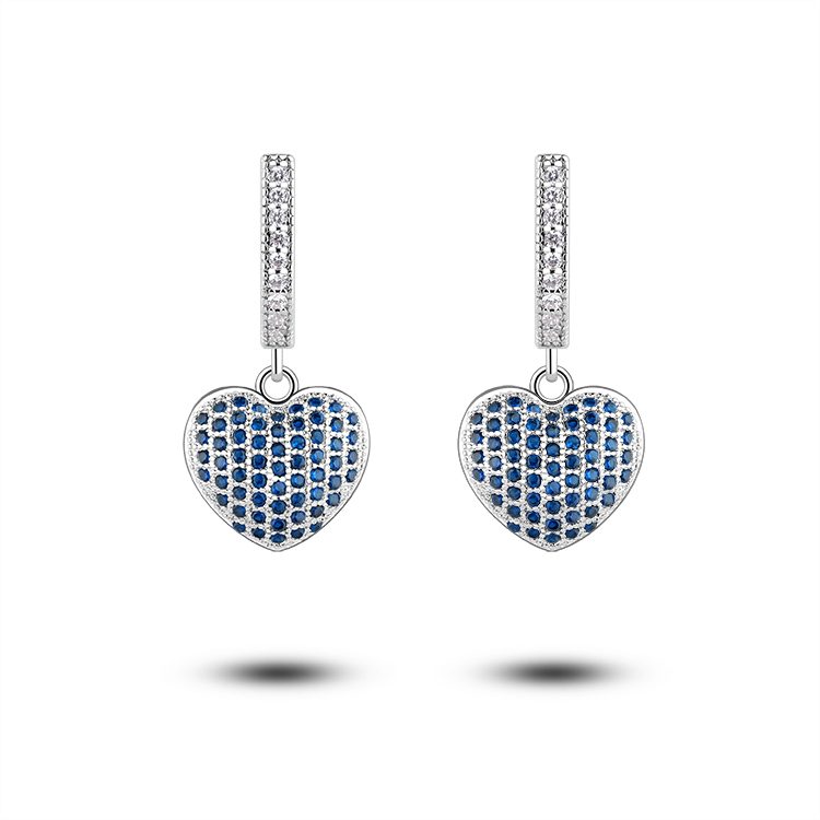 Custom Luxury Jewelry Fashion Earrings Jewelry 925 Sterling Silver Cubic Zirconia Drop Earrings