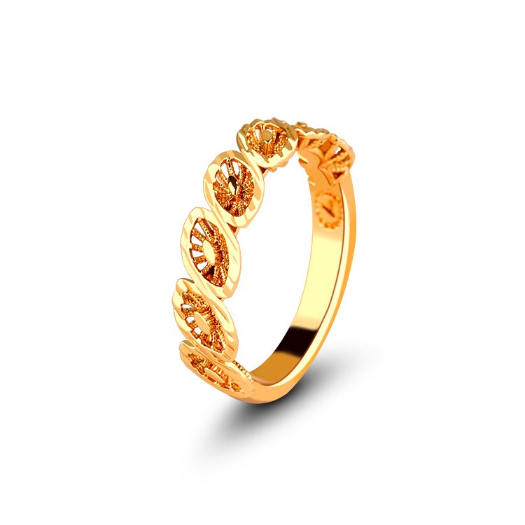 New Arrivals Elegant 18k Gold Plated Brass 1 Row Crystal Rings Gold Plated Rainbow Rings