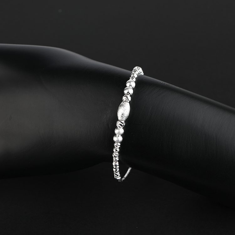 Custom Luxury Band Pure 925 Sterling Silver Fashion Bracelet for Woman Daily Fashion Jewelry