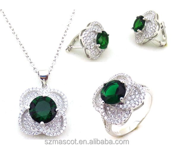 Jewelry Set Crystal Flower Shape Jewellery Set Silver Rings Year Wholesale 925 Silver 2023 New Fit for Party for Women Mascot