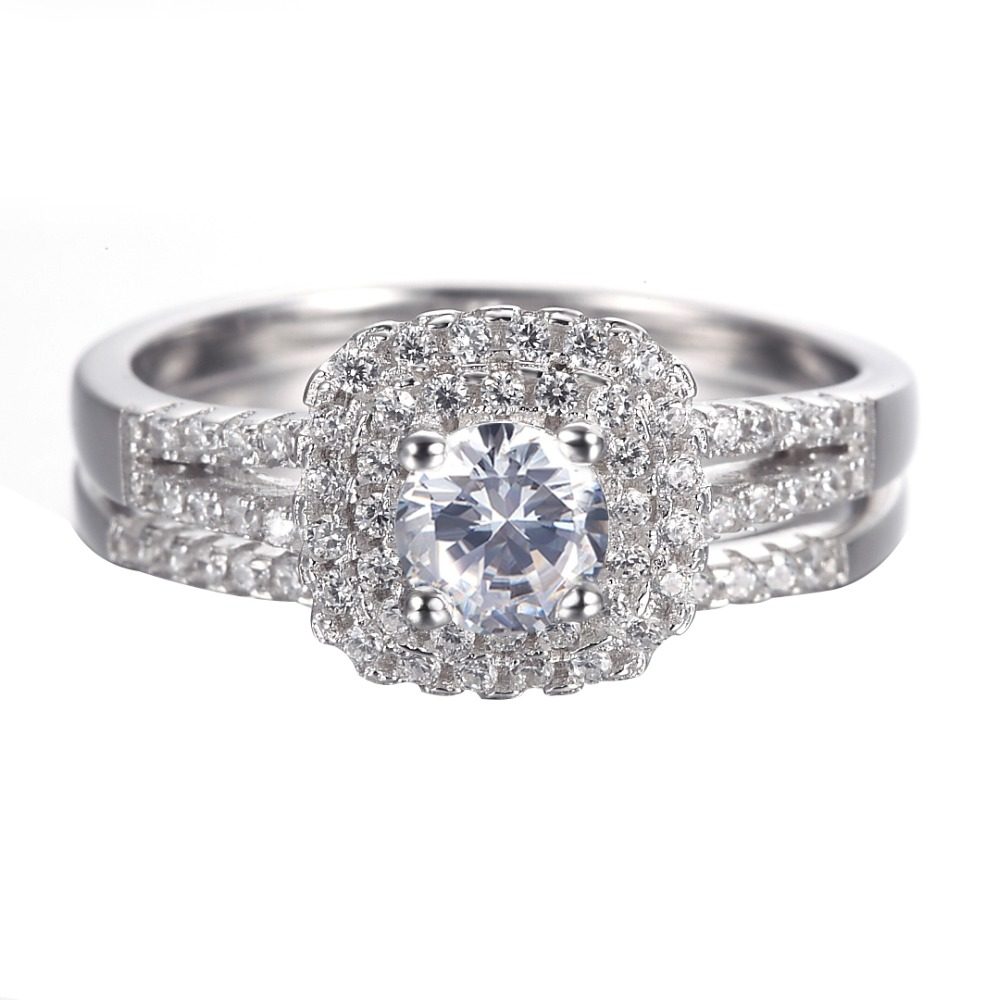 Factory on Stock Cz Wedding Men's Luxury Ring Sets