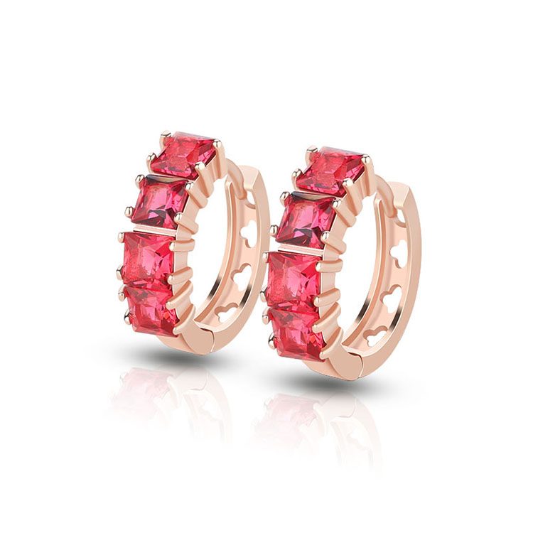 Wholesale Fashion Summer Brass Jewelry Earring Dress Rose Gold Dainty Earrings