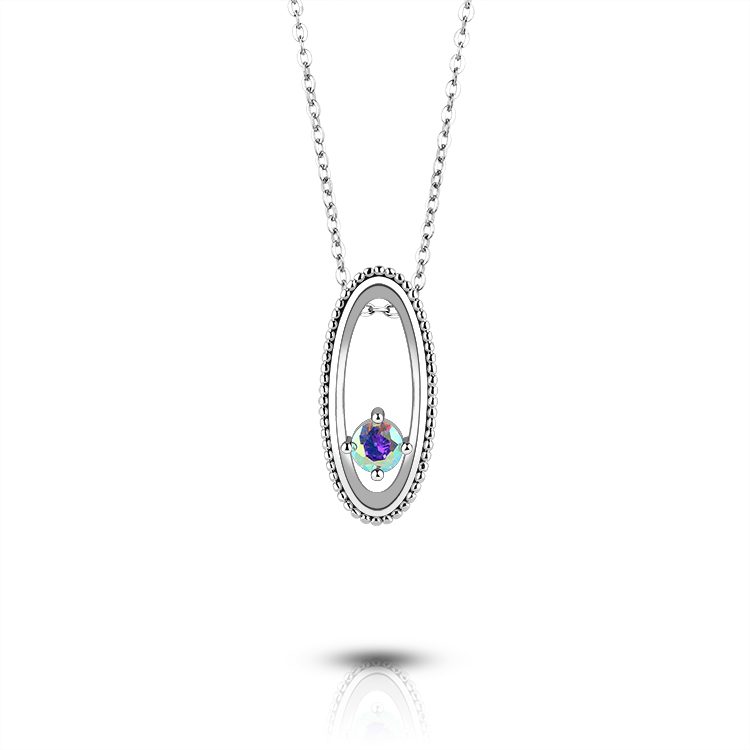 New Design Luxury Women Jewelry 925 Sterling Silver Moissanite Pendant Necklace