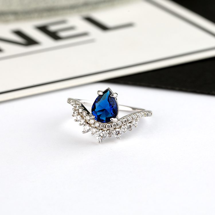 Luxury Jewelry Main CZ Stone 925 Sterling Silver Ring