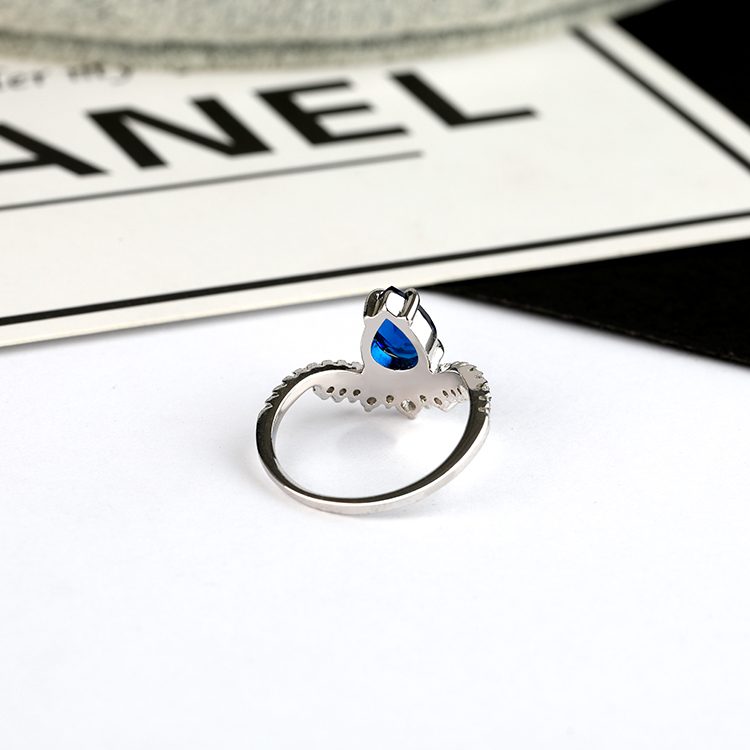 Luxury Jewelry Main CZ Stone 925 Sterling Silver Ring