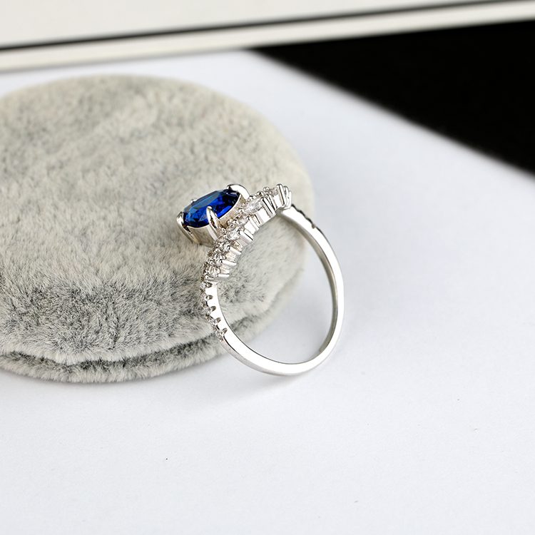 Luxury Jewelry Main CZ Stone 925 Sterling Silver Ring