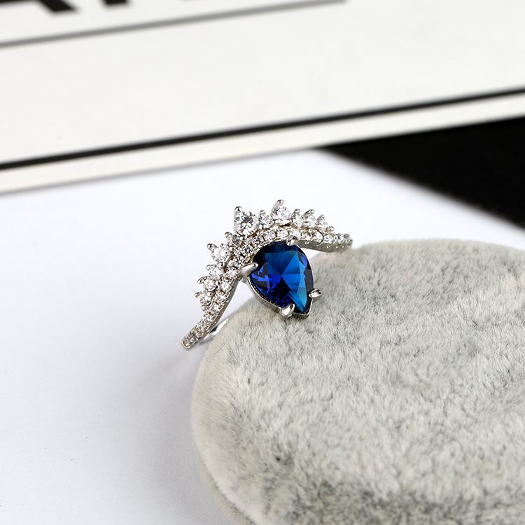 Luxury Jewelry Main CZ Stone 925 Sterling Silver Ring