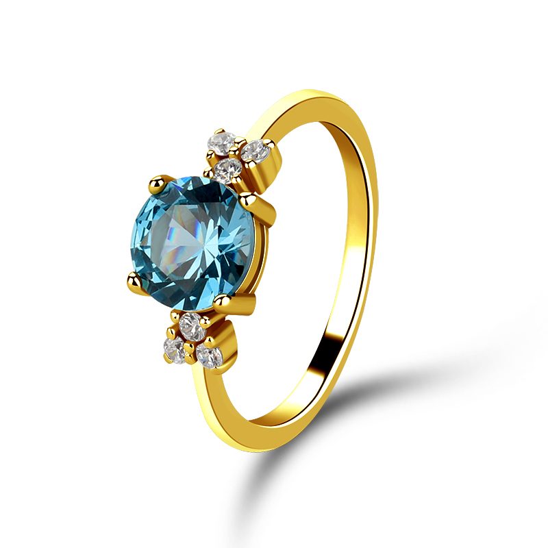 14K/18K Gold Plated Cz Ring Open 925 Silver Ring Jewelry Girl Simple Jewelry Adjustable Sterling Silver Rings