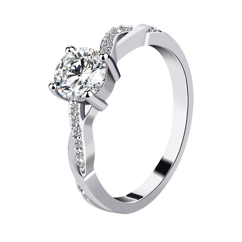 Jewelry Cubic Zirconia Fashion 925 Sterling Silver Ring Wedding Rings