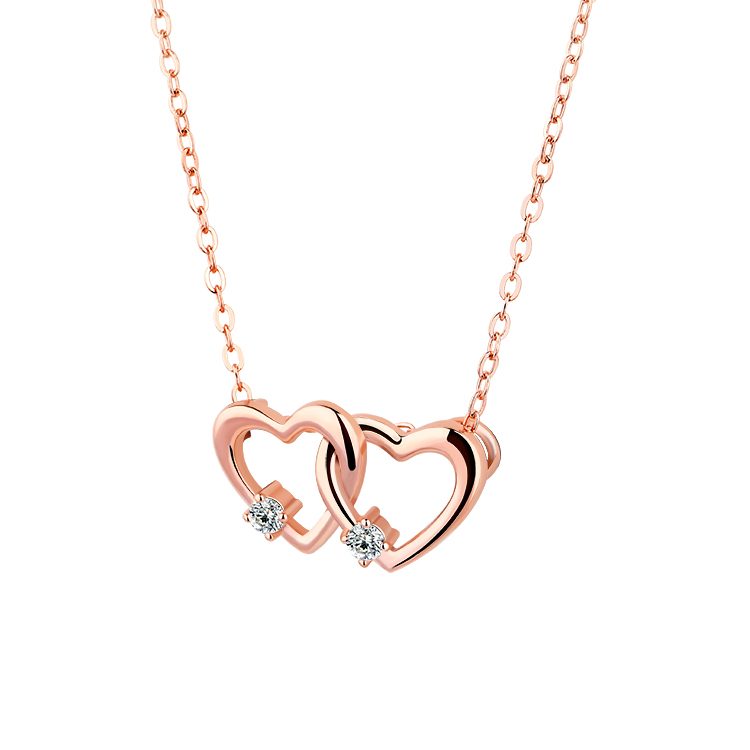 Women Heart Jewelry 14K Rose Pendant Necklaces Mascot Factory Custom Design Fashion Gift 2022 Classic Custom Logo Silver 3 Day