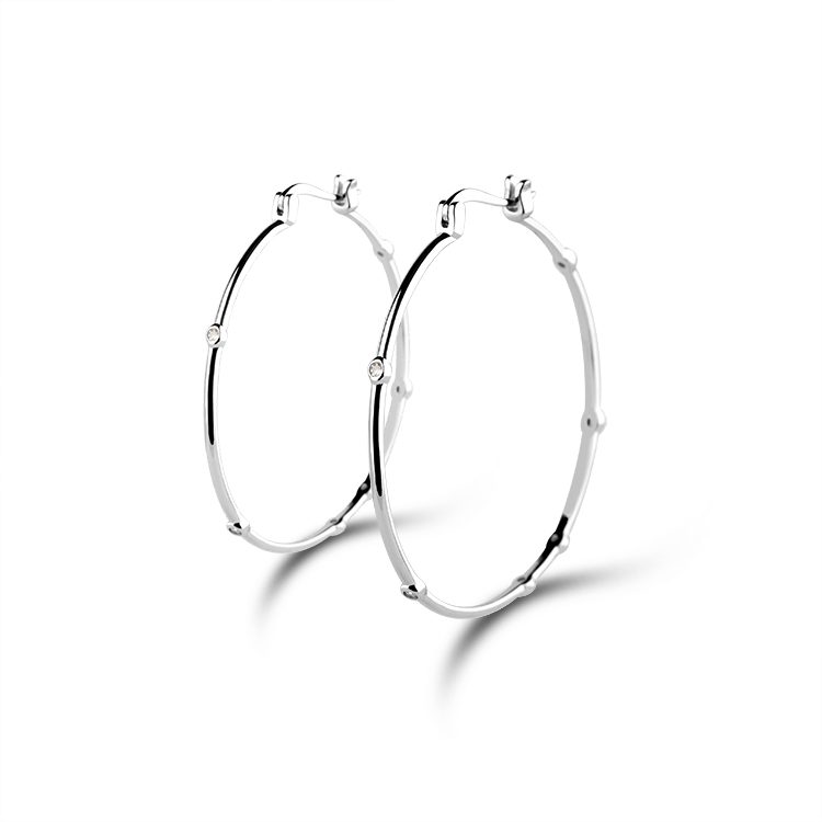Custom 925 Sterling Silver Fashion Hoop Earrings Women  Wholesale Jewelry  Classical Hoop Earing Gold Plated