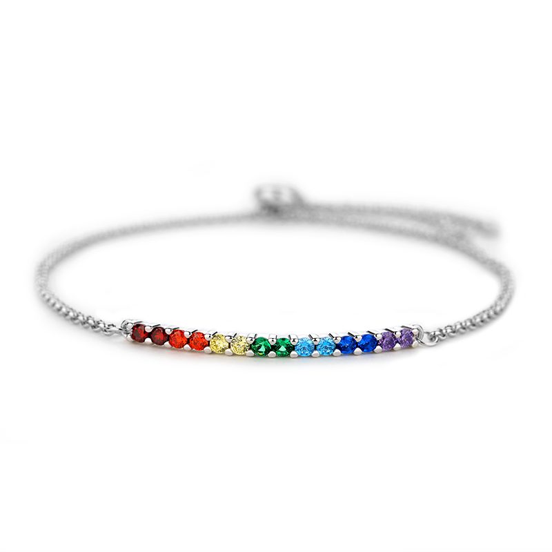 Hot Sale 925 Sterling Silver CZ Tennis Bracelets for Women Female Link Bracelet