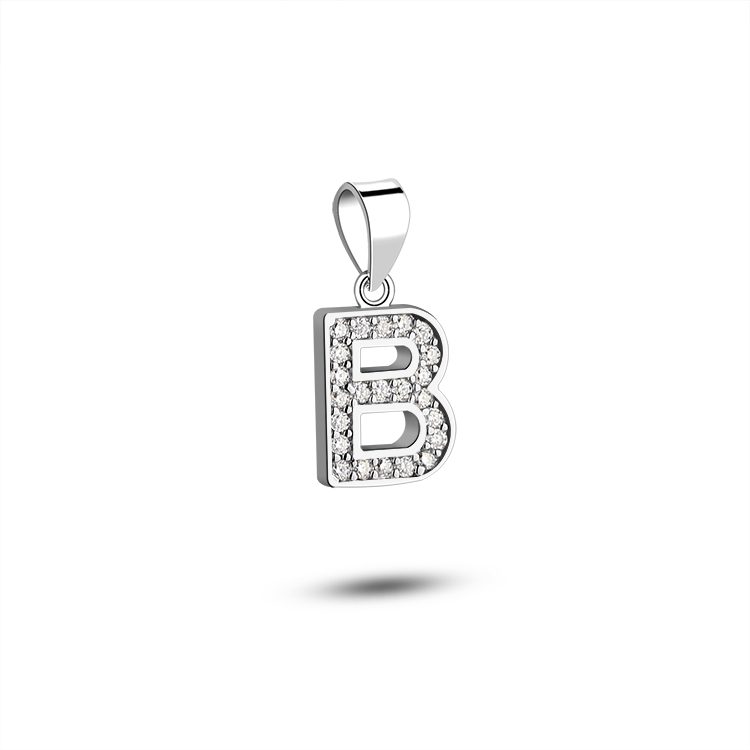 Plated Pendant CZ Micro Pave Alphabet Beads 2023 Fashion Gift Custom Logo Silver Jewelry Gold Silver Shenzhen Rose Gold Hiphop