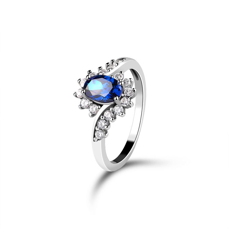 Custom 925 Sterling Silver Zircon Ring Heart-Shaped Personality Simple Fashion Ring for Women