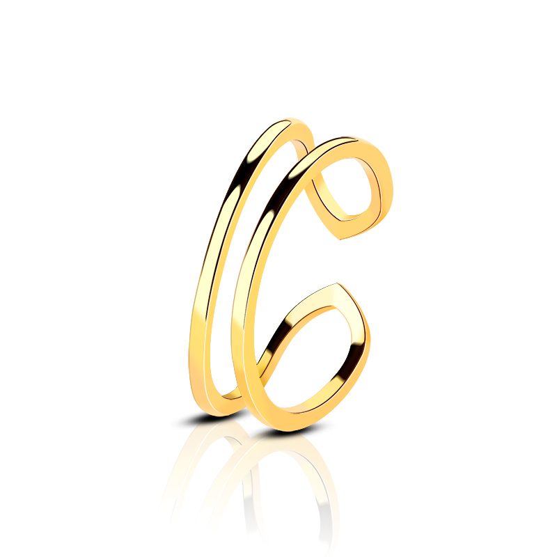Trendy Adjustable Brass Rings Gold Plated 925 Silver Custom Logo Handmade Fashion Jewelry OEM Wholesale