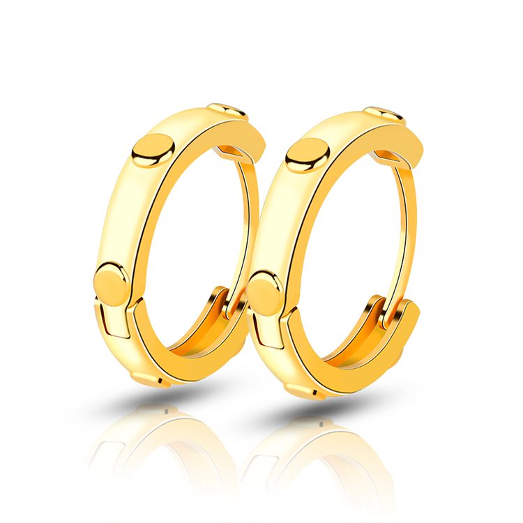 Hot Sale Trendy 925 Sterling Silver Round Hoop Earrings for Women Chunky Thick Loop Fashion Jewelry for Parties