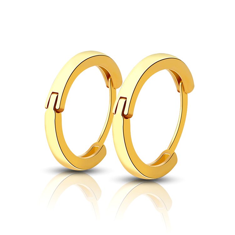 Vintage Inspired Brass Earrings Elegant Retro Jewelry Gift 925 Sterling Silver Fashion French Hoops Earrings for Women and Men
