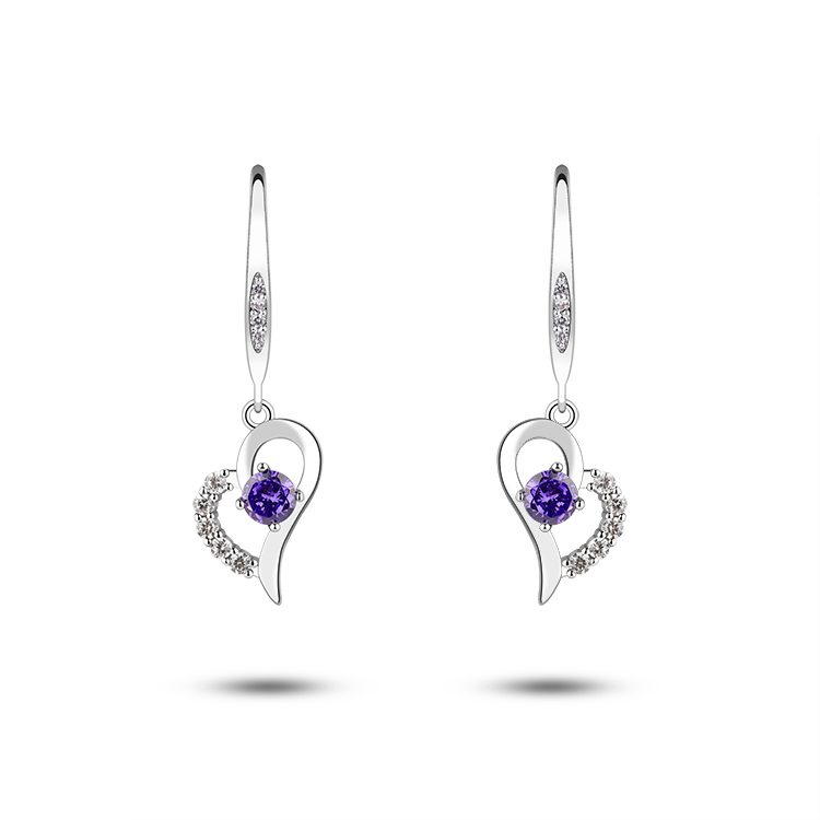 Trendy Double Heart Dangle Earrings for Women Gold Plated Jewelry Fashion Romantic Gift for Valentine Day or Birthday
