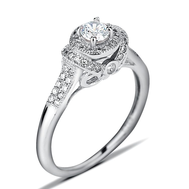Fashion Jewelry Ring 925 Sterling Silver Brass Jewelry 3 Gram Gold Engagement Rings