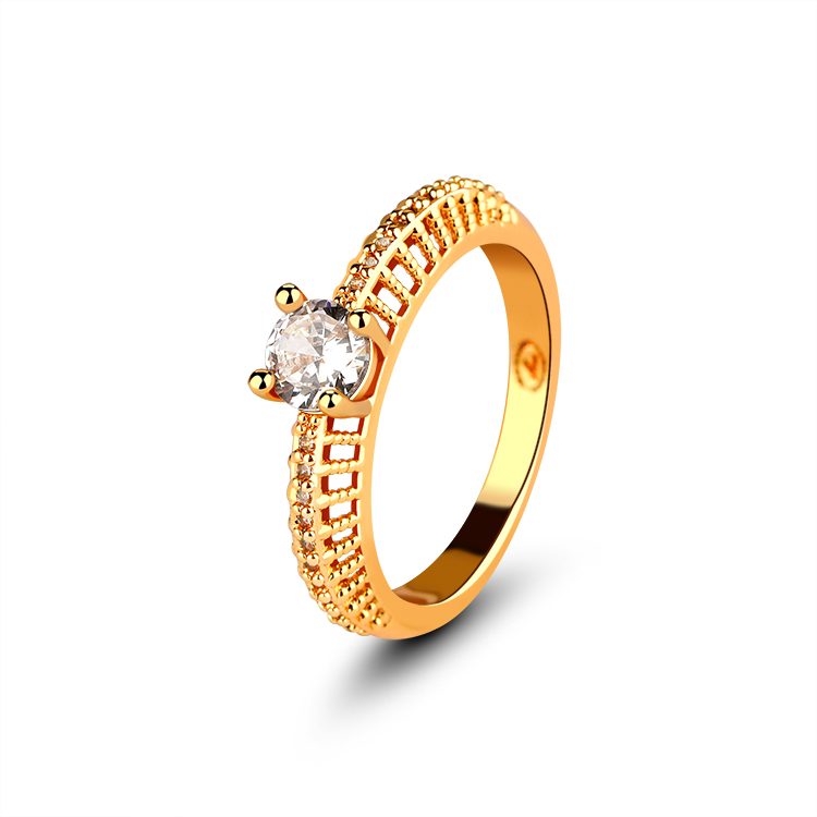 Wholesale Affordable High Quality 14K Gold Plated Diamond Engagement Ring