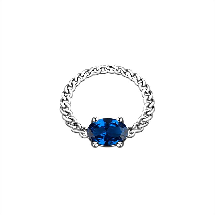 S925 Silver Adjustable Link Chain Ring for Women Girls Jewelry
