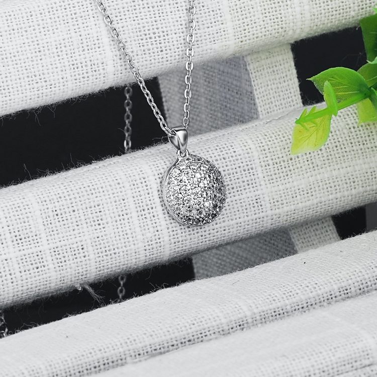 Dome Shape Jewelry Pendant Ballerina Necklace
