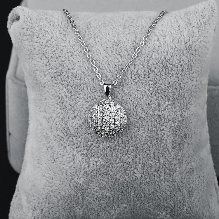 Dome Shape Jewelry Pendant Ballerina Necklace