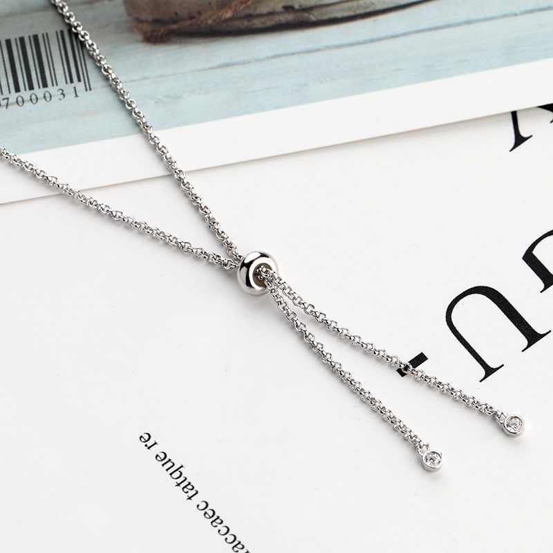 High Quality 925 Sterling Silver Clear Cubic Zirconia Link Chain Women Bracelets Luxury Round Blue Lucky Eyes Power Bracelet