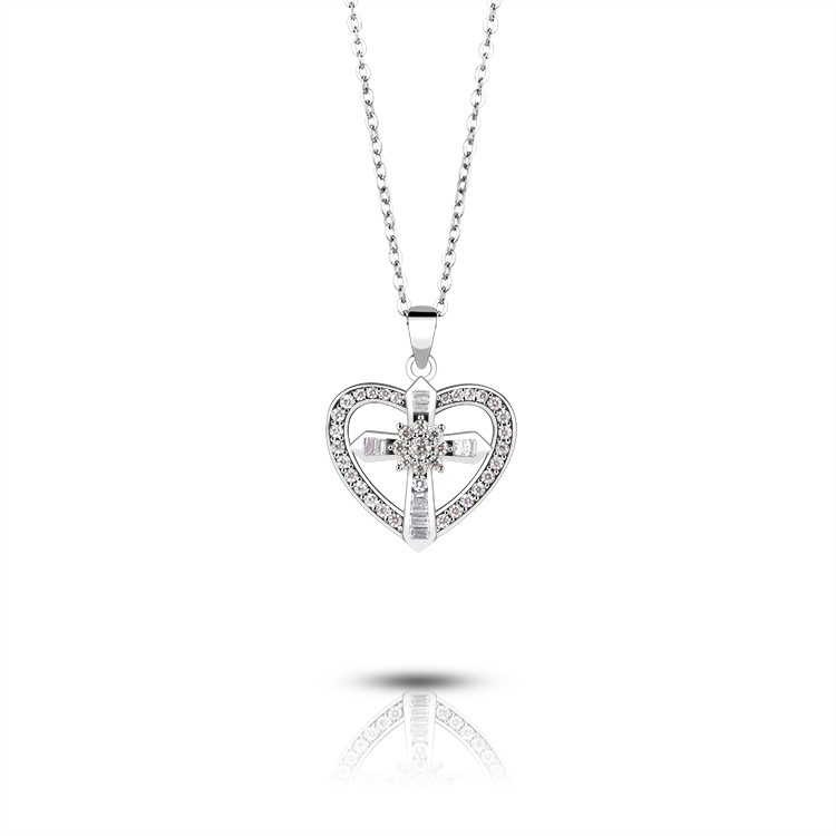 Custom Letter Heart Baby Footprints Mothers Day Gift Pendant Necklace