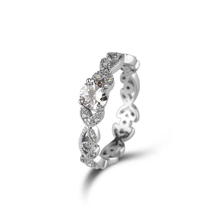 Custom Ladies Ring 925 Sterling Silver Luxury Jewelry Diamond Ring