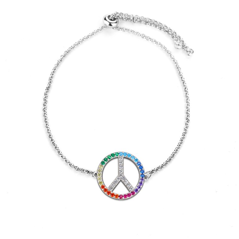 2023 New Trendy 925 Sterling Silver Glittering Round Circle Chain Link Strand Bracelets