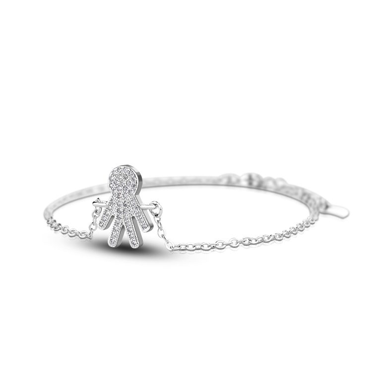 Mascot Wholesale 925 Silver Jewelry Set Micro Cz Bracelets Women Bracelets & Bangles