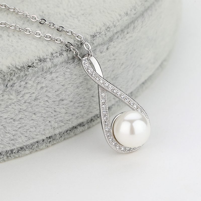 Pendant Pearl Necklaces Mascot 925 Sterling Silver Custom Logo CLASSIC Wholesale High Quality Women Infinity