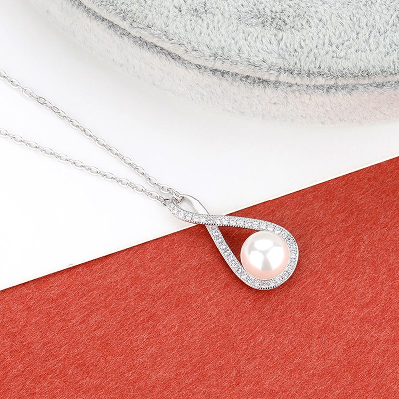 Pendant Pearl Necklaces Mascot 925 Sterling Silver Custom Logo CLASSIC Wholesale High Quality Women Infinity
