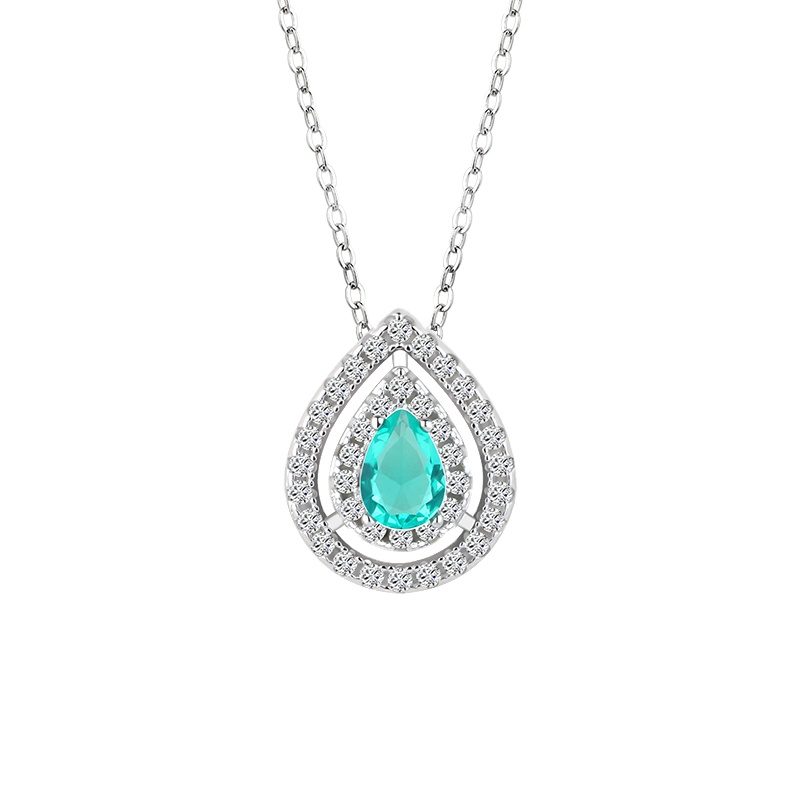 Custom Sun Flower Colorful Zirconia Stone Girls's Jewelry Valentine's Necklace