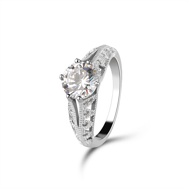 Diamond Band Ring Silver Jewelry Mascot Gold 925 Sterling Silver Trendy Shenzhen 3A Cubic Zircon Wedding Engagement for Woman