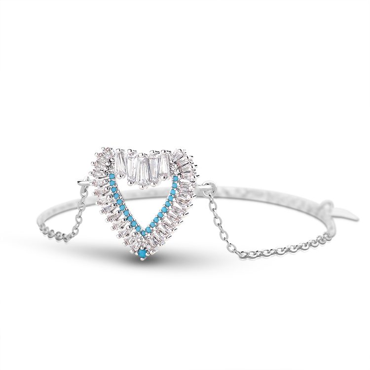 Hot Sale Women Jewelry 925 Heart Bracelet Cubic Zircon Bracelets Sterling Silver Charm Bracelets Mascot UPS DHL EMS Fedex TNT