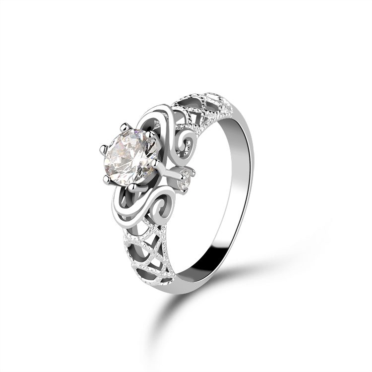 Fine Jewelry 925 Silver Moissanite Diamond Ring Popular Ring 1.2mm Eternity Ring