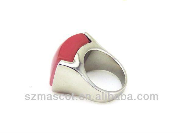 Mascot Newest Design Ruby Engagement Ring Round Moissanite Jewelry Ring for Women