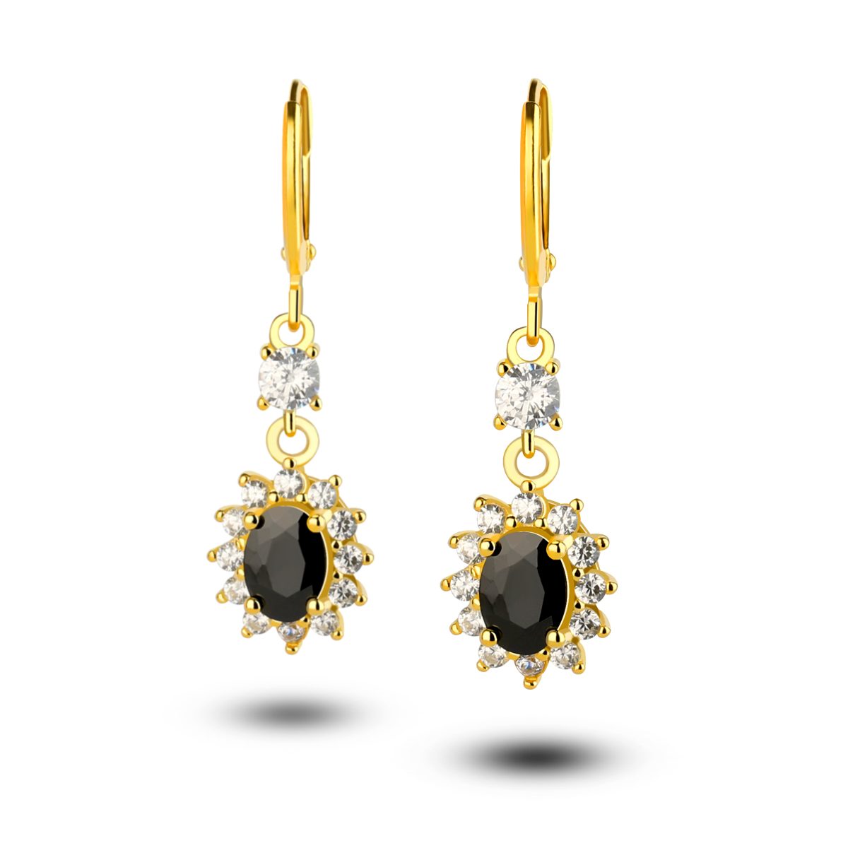 Best Selling 925 Sterling Silver Gold Plated Drop Earrings for Mother 's Day