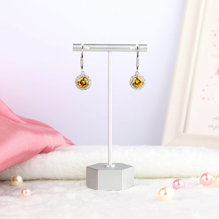 Fashion Sterling Silver 925 Earrings Women Jewelry Cubic Zirconia Drop Earrings