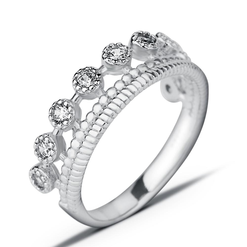 925 Sterling Silver Engagement Rings Women Bridal Jewelry Bling Bling baguette Diamond Ring for Women
