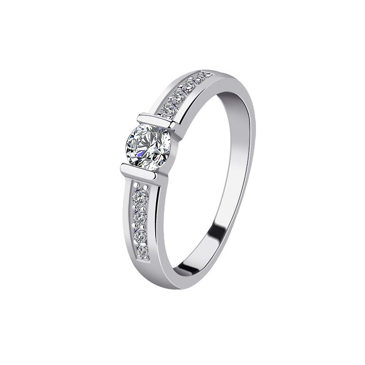925 Sterling Silver Rings for Men and Women Gold Plated Fashion Jewelry Wedding Engagement Bands Cubic Zirconia Stone Rings