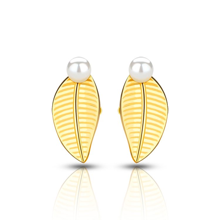 Fashion Earrings for Women 925 Silver Gold Plated Stud Dangle Pearl Jewelry Wedding Anniversary Gift