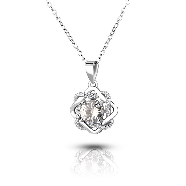Twisted Infinity CZ Pendant Necklace 925 Silver Meaningful Gift for Anniversary Minimalist Daily Jewelry Gift for Her