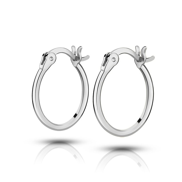 925 Silver Hoop Earrings for Women Fashion Stud Dangle Jewelry Minimalist Style Gift for Birthday Party Wholesale