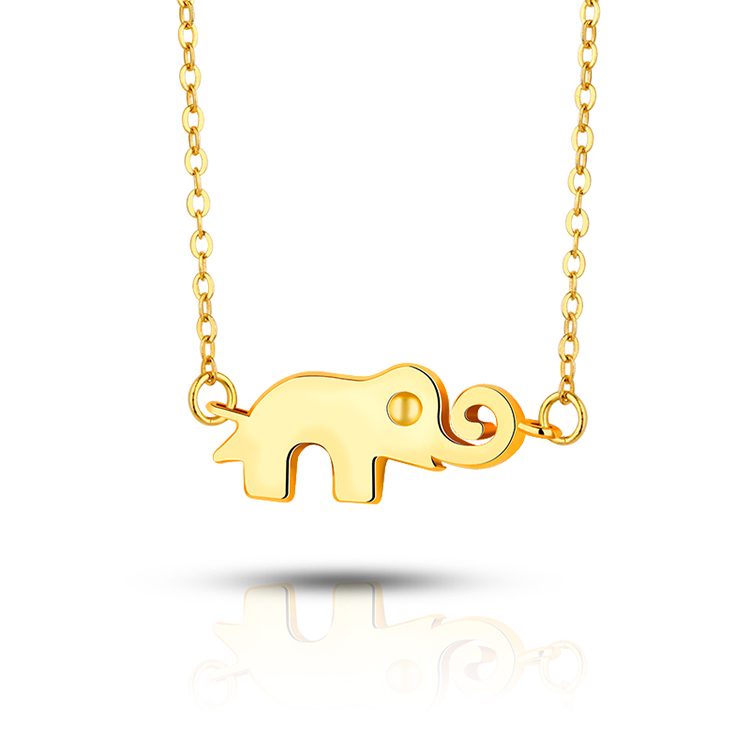 Dainty Elephant Pendant Necklace Women 925 Silver Thin Clavicle Chain Minimalist Jewelry