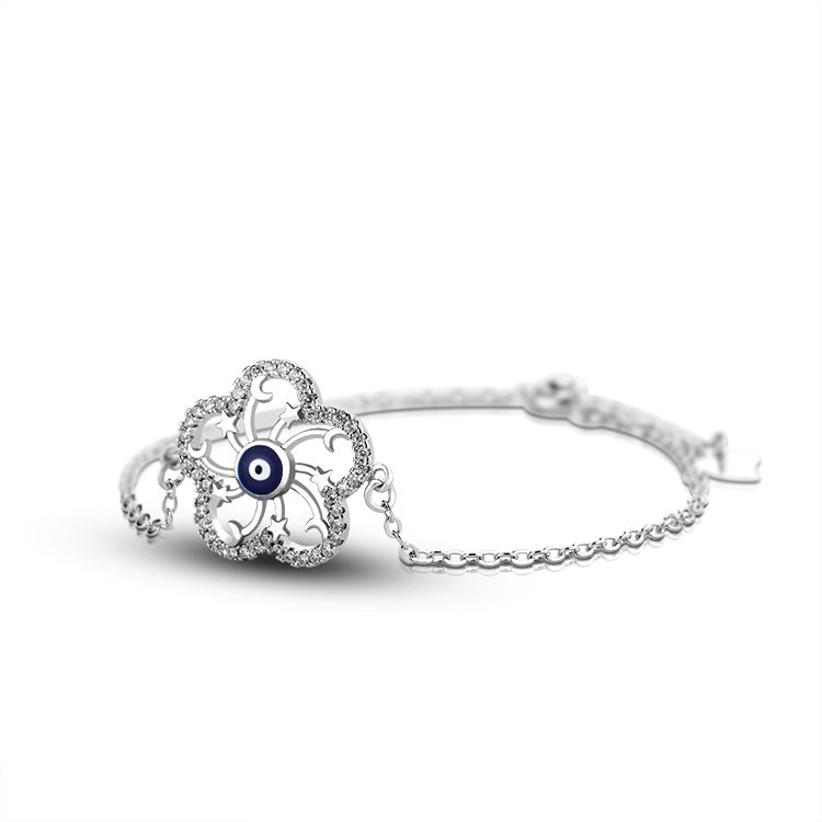Premium 925 Sterling Silver Flower Bracelet Handmade with Care Ideal Gift Choice for Loved Ones Anniversary or Birthday